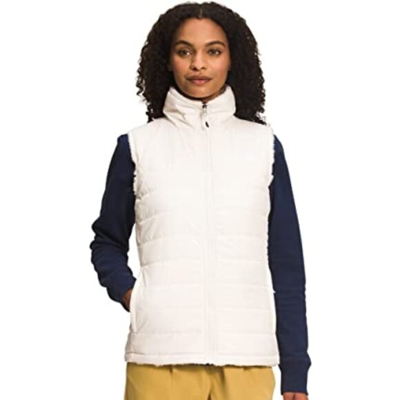 THE NORTH FACE Mossbud Insulated Reversible Womens Vest Gardenia White Sz M - Picture 1 of 4